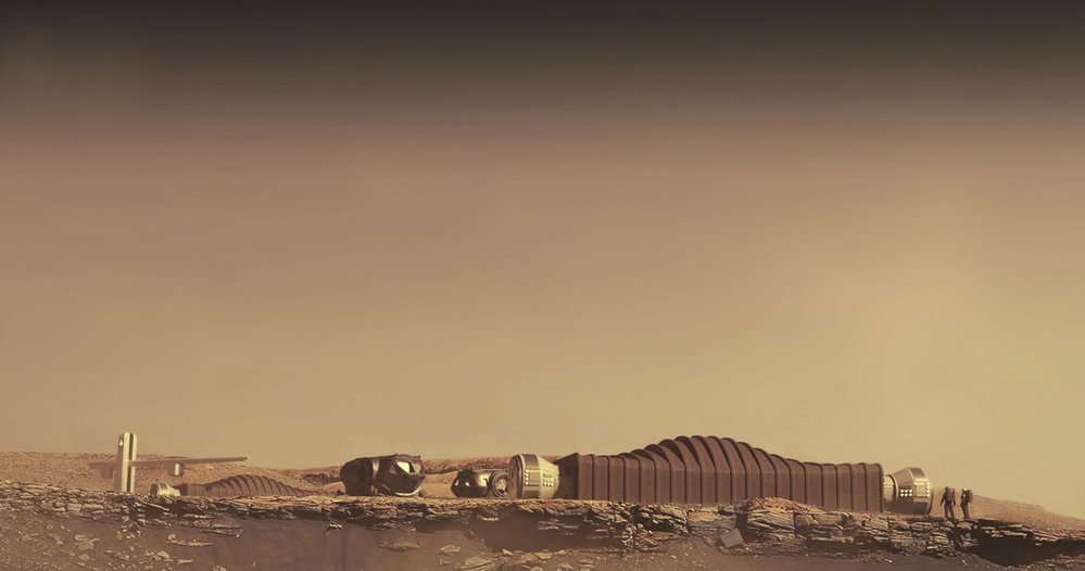 Základna na Marsu v představách výtvarníka