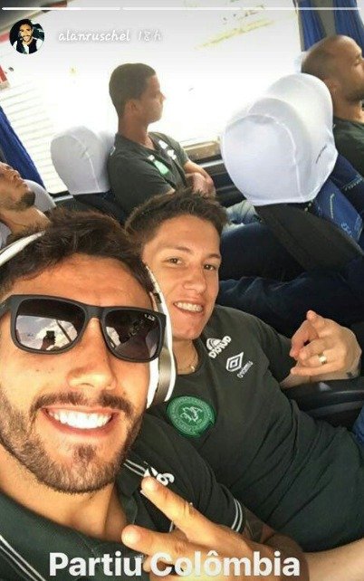 Alan Ruschel zveřejnil fotografie před odletem.