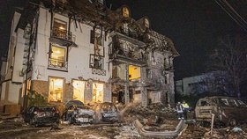 Ruský útok na hotel v Charkově (11.1.2024)