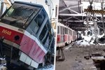 Zničení tramvaje v ukrajinském Charkově po útocích Ruska