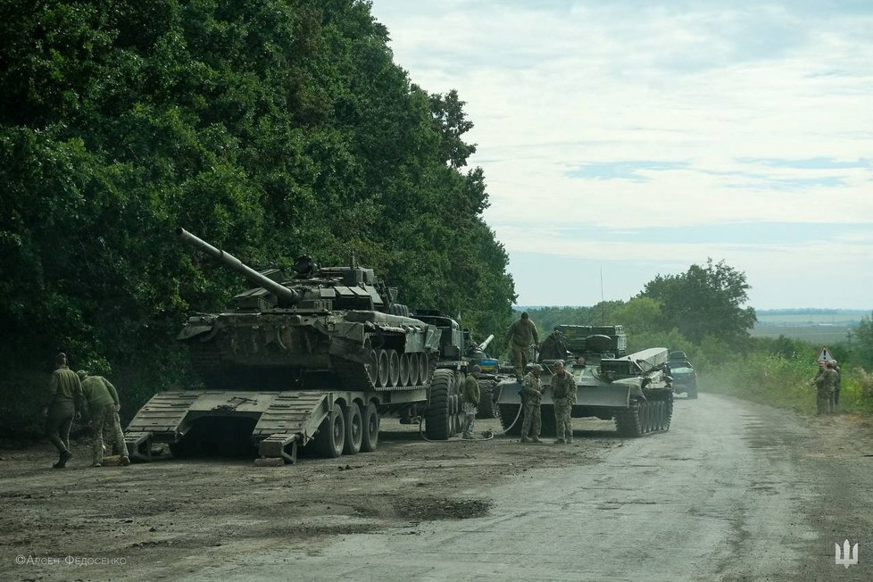 Tank, co zbyl po ruských okupantech v Charkovské oblasti