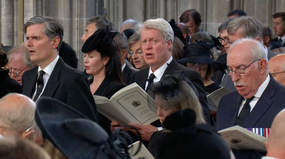 Charles Spencer na pohřbu královny Alžběty II.
