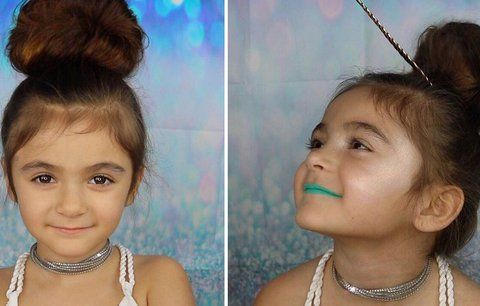Make-up podle pětileté holčičky! Jak se vám líbí, když se maluje malé dítě? 