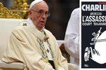 Titulní strana časopisu Charlie Hebdo Vatikán šokovala.