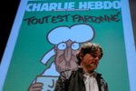Charlie Hebdo končí s karikaturami Mohameda.