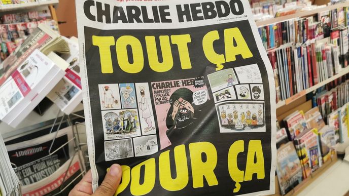 Nejnovější číslo časopisu Charlie Hebdo