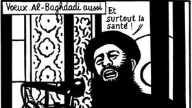 Tento obrázek se objevil na Twitteru redakce Charlie Hebdo jen pár minut před útokem