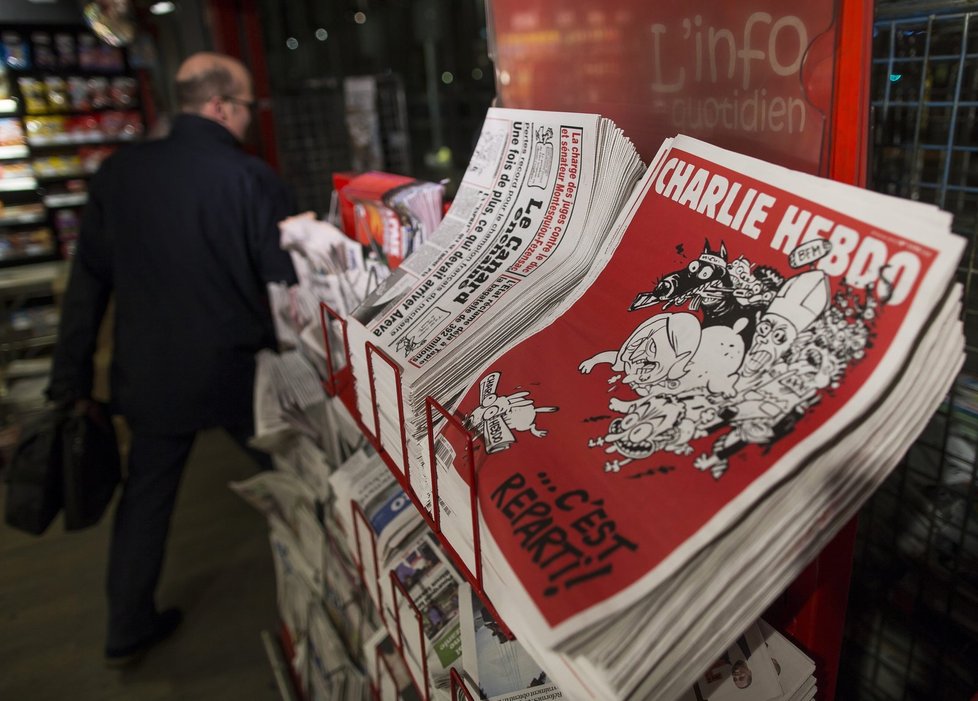 Jeden ze starších výtisků Charlie Hebdo