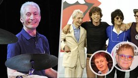 Hvězdy hudební branže reagují na smrt Charlieho Wattse z Rolling Stones