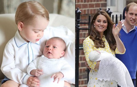 To je naše princezna s velkým bráchou! Kate a William zveřejnili fotografii Charlotte