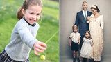 Malý andílek princezna Charlotte slaví 4. narozeniny: Hrdá Kate sdílela hravé snímky