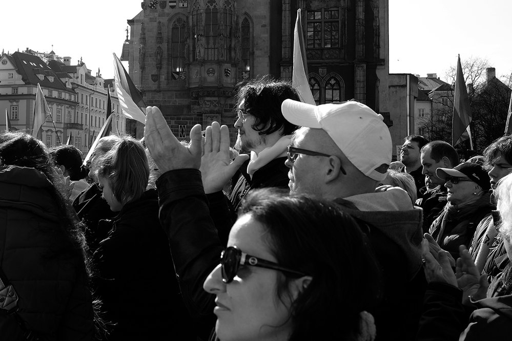 Demonstrace Charty 2022, Staroměstské náměstí 20. března 2022