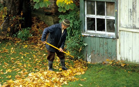 Na chatě nestačí shrabat listí.