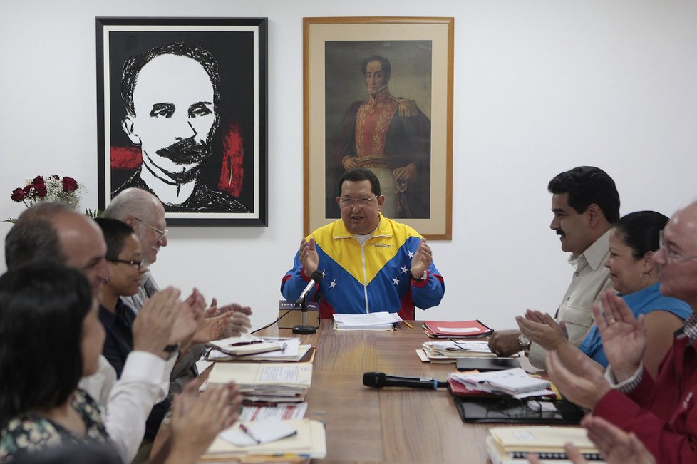 Prezident Chávez na zasedání