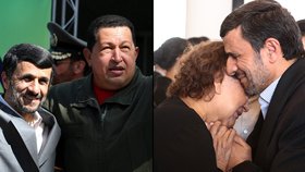 Íránský prezident objal plačící matku zesnulého Cháveze, za to se na něj snesla vlna kritiky