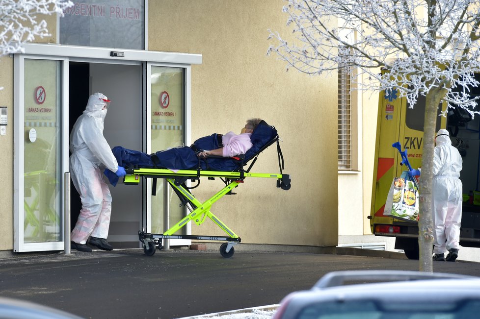 Přetížená nemocnice v Chebu (11.1.2021) Přetížená nemocnice v Chebu (11.1.2021)