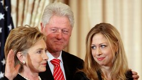 Hillary s manželem Billem Clintonem a dcerou Chelsea