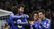 Hráči Chelsea slaví gól do sítě Newcastlu