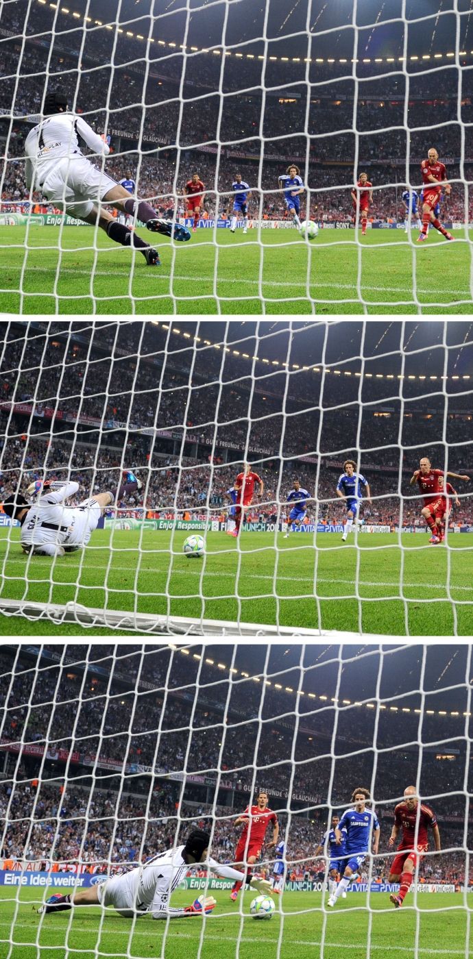 Čechův úspěch při Robbenově penaltě krok po kroku