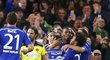 Radost fotbalistů Chelsea po proměněné penaltě Didiera Drogby.
