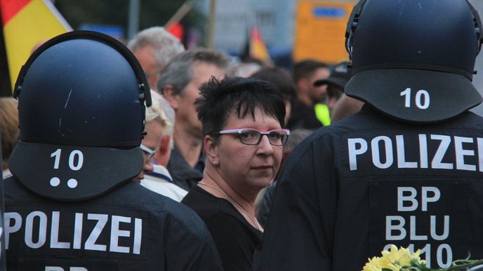 Demonstrace v Chemnitzu