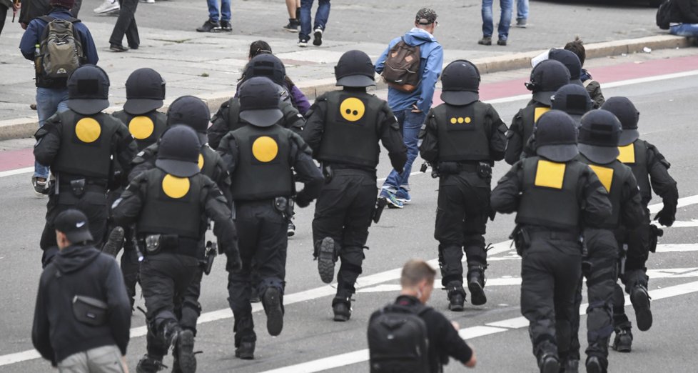 Demonstrace v Chemnitzu (Saská Kamenice).