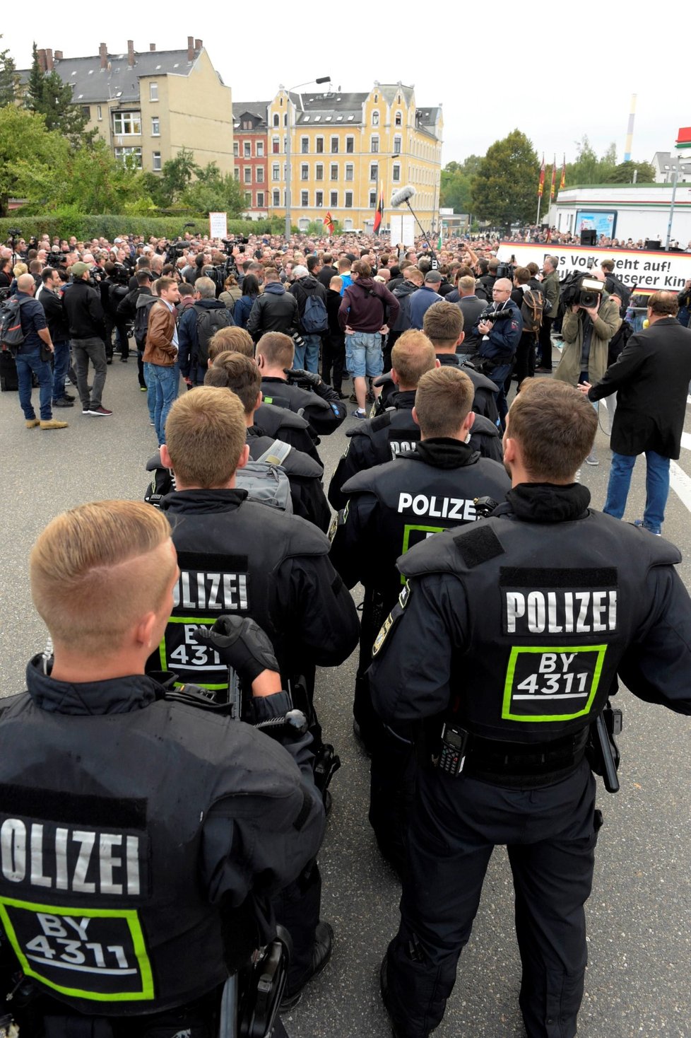 Protesty v Chemnitzu pokračují. Ve čtvrtek se ale obešel po několika dnech bez výtržností