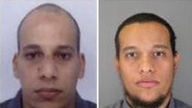 Policie vydala snímky obou bratrů: Zleva Chérif a Said Kouachiové
