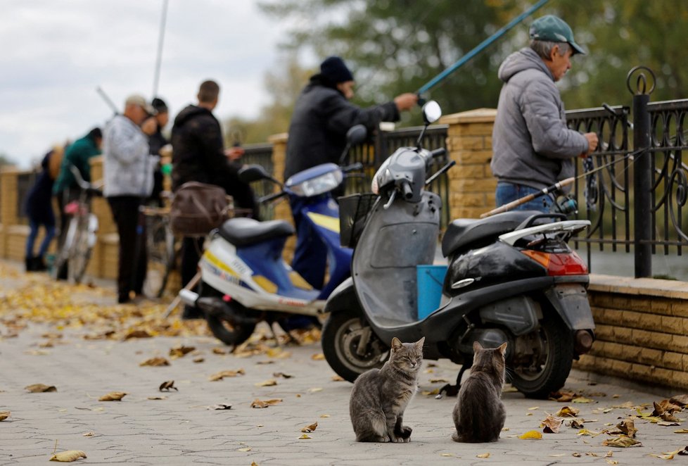 Evakuace obyvatel v Chersonské oblasti (22.10.2022)