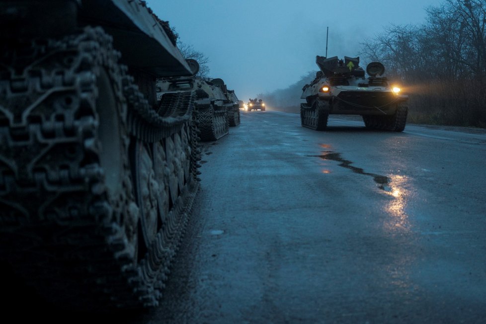 Ukrajinská armáda u Chersonu (11. 12. 2022)
