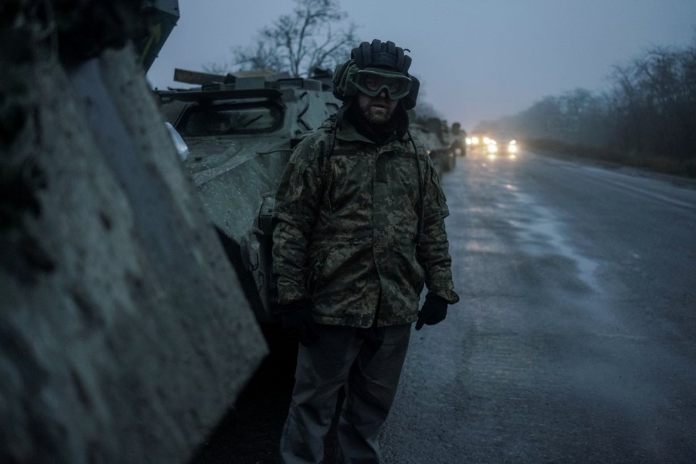 Ukrajinská armáda u Chersonu (11.12.2022)