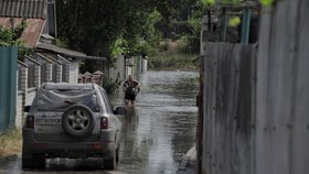 Zaplavené ulice Chersonu