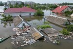 Zaplavená Chersonská oblast po útoku na Kachovku