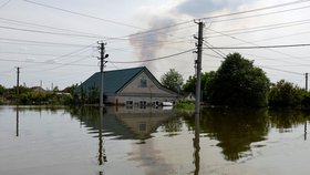 Záplavy v Chersonské oblasti (7.6.2023)