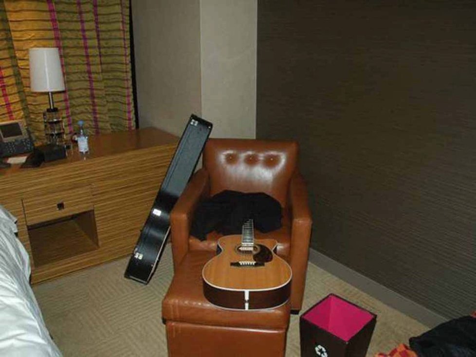 Hotelový pokoj, ve kterém se oběsil Chris Cornell ze Soundgarden.