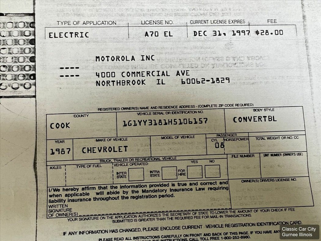 Chevrolet Corvette Cabrio (1987)