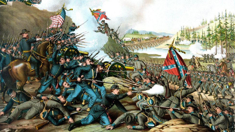 Bitva u Chickamaugy v roce 1863 během Americké občanské války