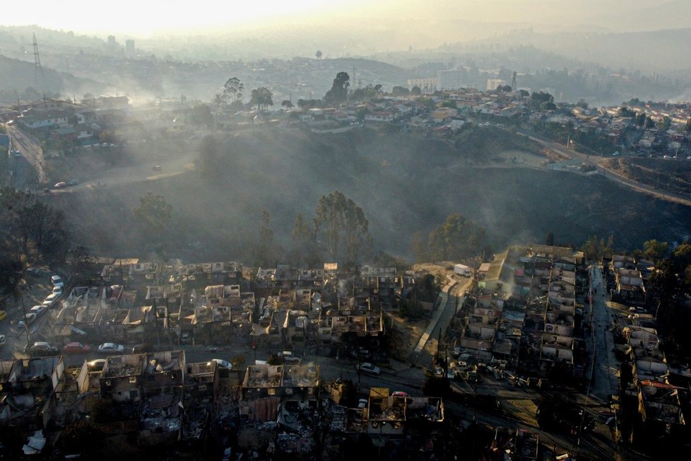 Chile: Požáry ve Vina del Mar (3. 2. 2024).