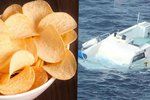 Zásoba chipsů na lodi zachránila muži život.