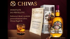 Tip na luxusní dárek pro muže: Personalizovaná skotská whisky Chivas Regal 12yo