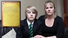 Čtrnáctiletý chlapec napsal své matce zdrcující dopis na rozloučenou