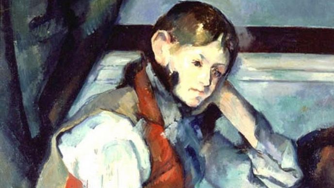 Chlapec v červené vestě od Paula Cézanna