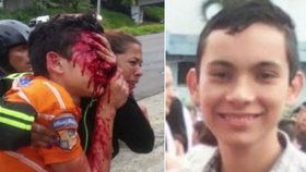 Chlapec byl postřelen při protestech.