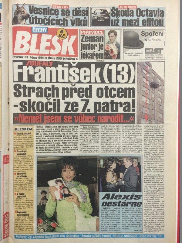 František (13) skočil ze 7. patra! Bál se svého otce.