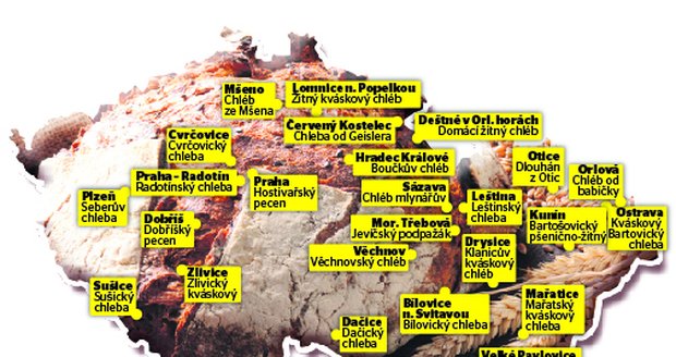 Unikátní mapa dobrého chleba vznikla na základě tipů čtenářů Blesk.cz