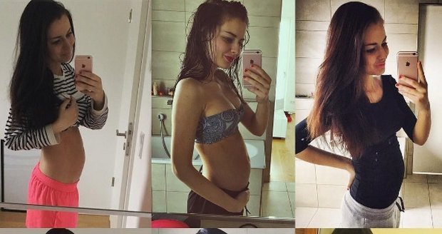 Tereza Chlebovská v průběhu těhotenství