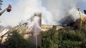 V Chlumci nad Cidlinou zachvátily plameny areál bývalého Dřevotvaru: Škoda jde do milionů!
