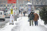 Ledovka v Praze potrápila chodce: Přes dvacet lidí se zranilo