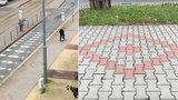 Plzeňský chodník pokryly kosočtverce: Smáli se, že je to kvůli příjezdu Zemana, vzpomíná starosta