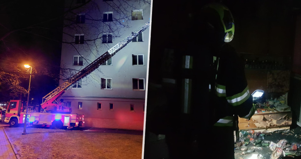 Požár bytu na Sokolovsku: Dramatická evakuace a dva zranění!